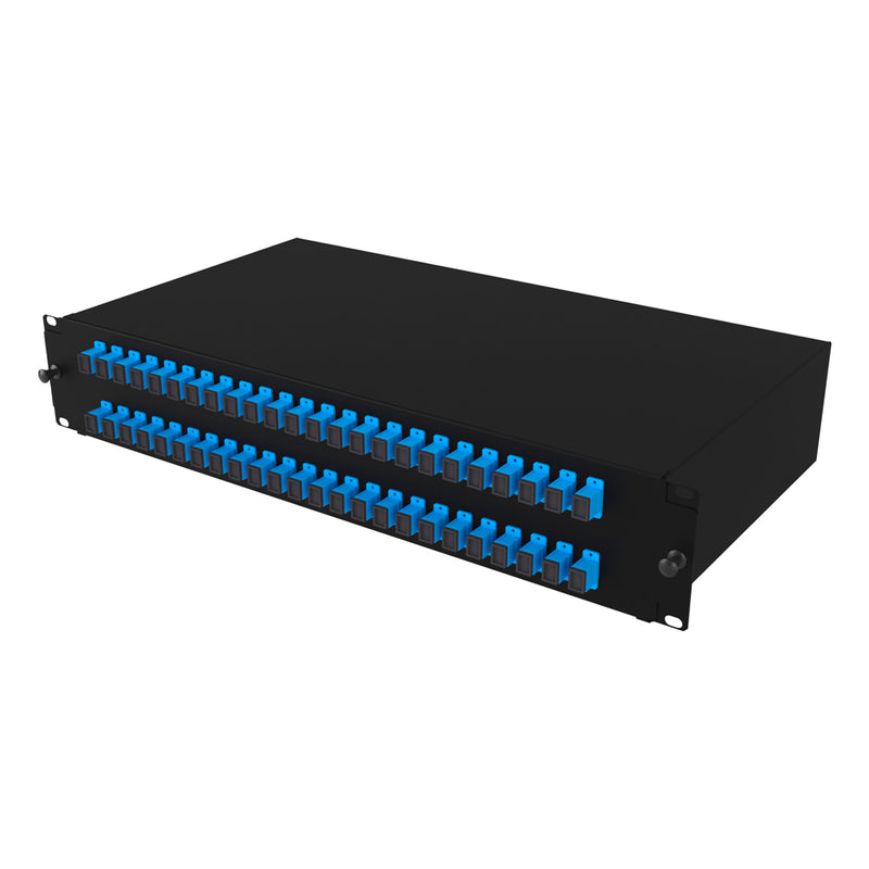 19" 2U 48 Port SC Simplex Fiber Optik Patch Panel Full(Dolu)