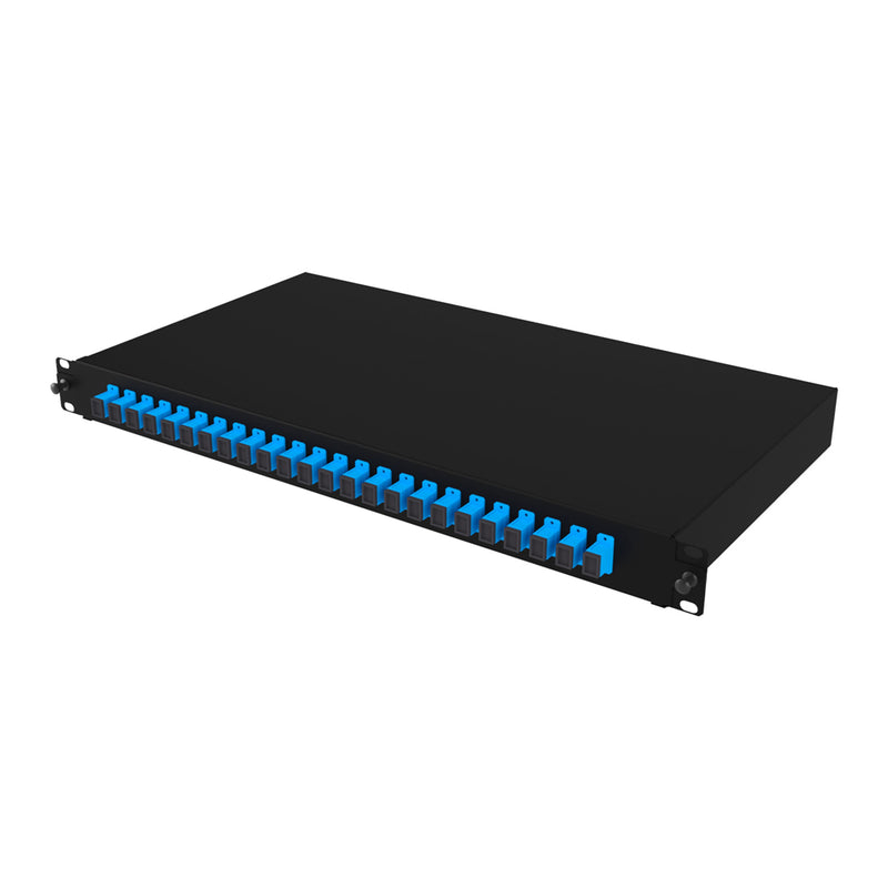 19" 1U 24 Port SC Simplex Fiber Optik Patch Panel Full(Dolu)