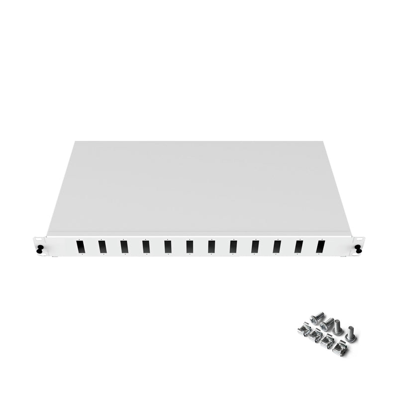 19" 1U 12 Port SC Duplex Fiber Optik Patch Panel Full(Dolu)