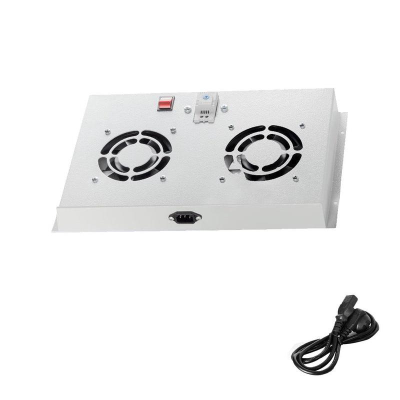 2-Pack Outdoor Fan Module with Thermostat-Controlled On/Off Switch