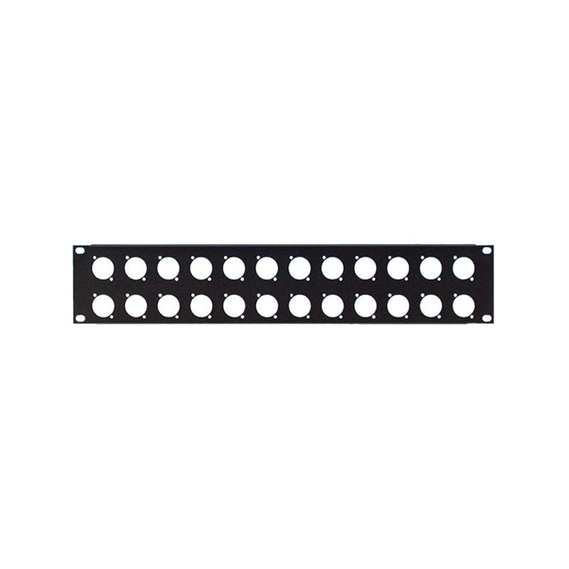 19" 2U 24 Port Xlr Patch Panel