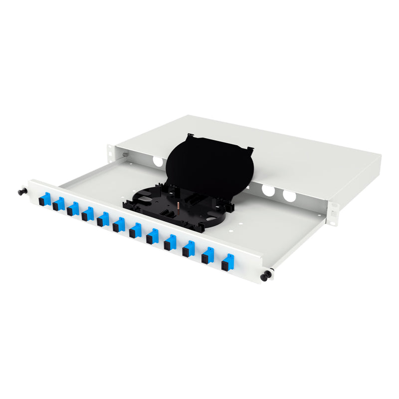 19" 1U 12 Port SC Simplex Fiber Optik Patch Panel Full(Dolu)