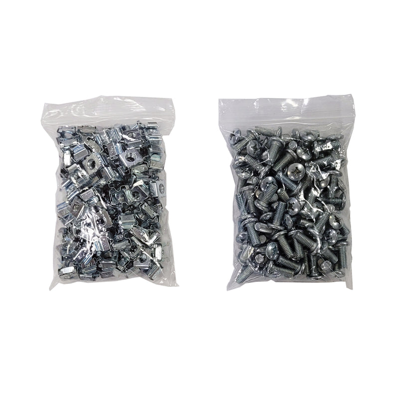 Rack Cabinet M6 Cage Nut and Screw Set (Pack of 100)