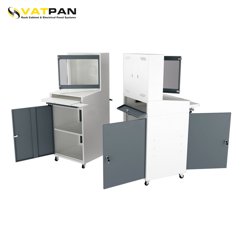 Post-Mounted Industrial Computer Cabinet RAL 7016