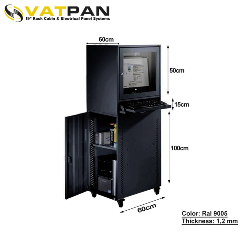Freestanding Industrial Computer Cabinet RAL 9005