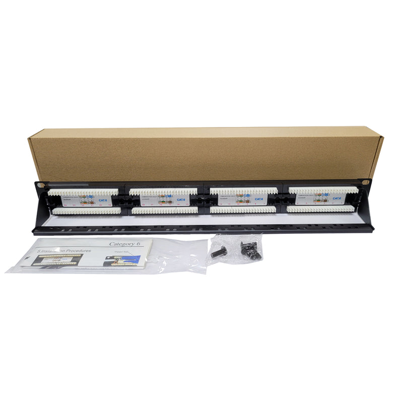 19" 24 Port Cat6 Patch Panel Dolu