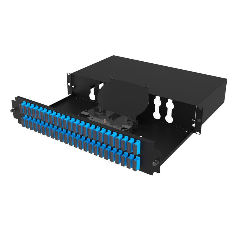 19" 2U 48 Port SC Duplex Fiber Optik Patch Panel Full(Dolu)