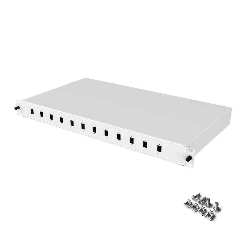 19" 1U 12 Port LC Duplex Fiber Optik Patch Panel Full(Dolu)