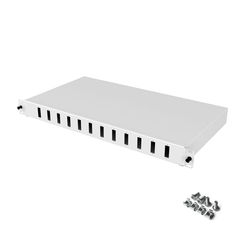 19" 1U 12 Port SC Duplex Fiber Optik Patch Panel Full(Dolu)