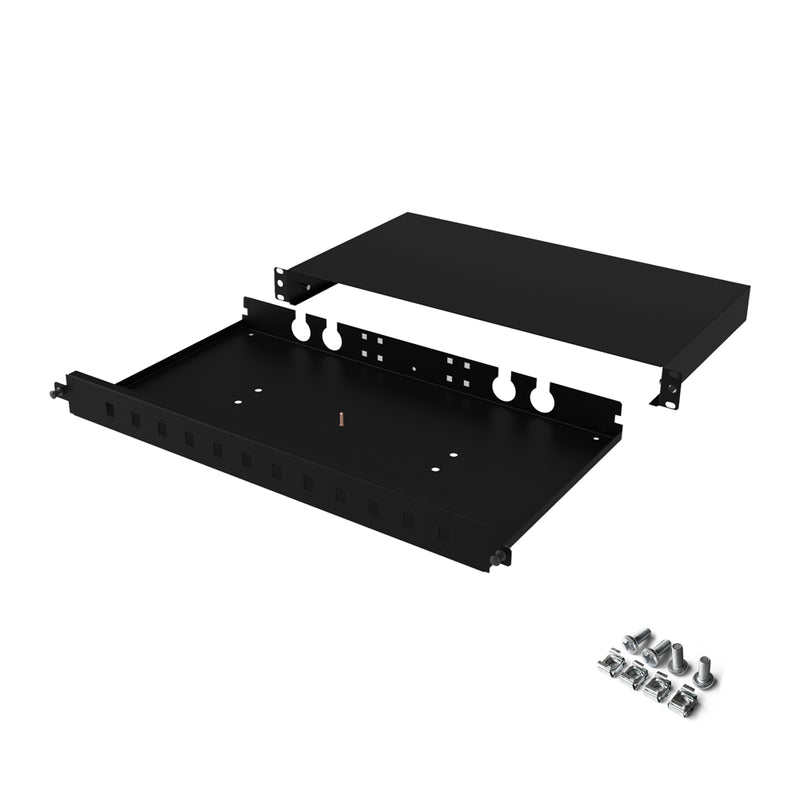 19" 1U 12-Port SC Simplex Fiber Optic Patch Panel (Empty)