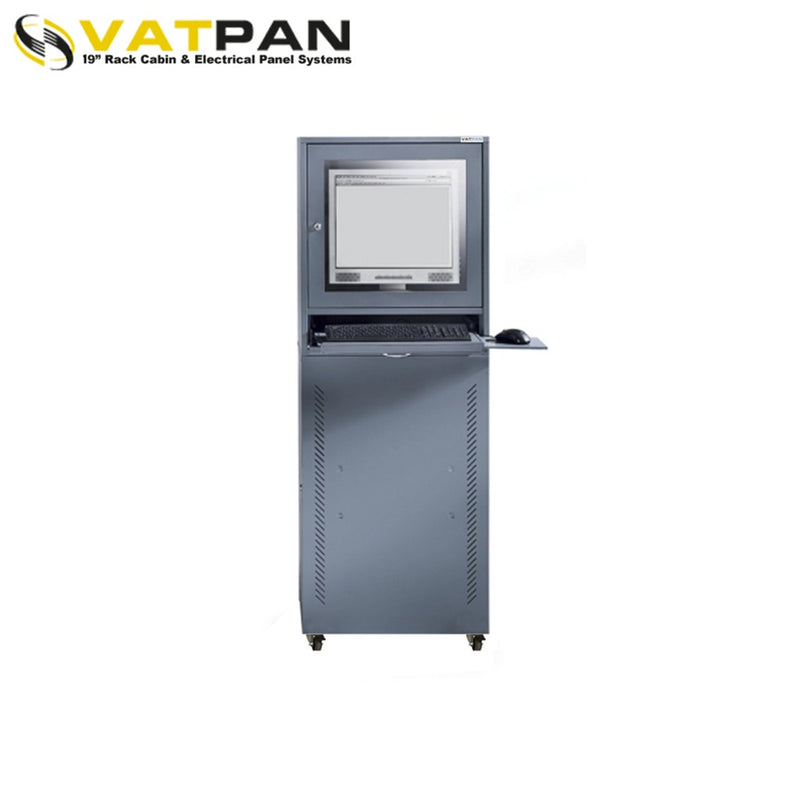 Post-Mounted Industrial Computer Cabinet RAL 7031