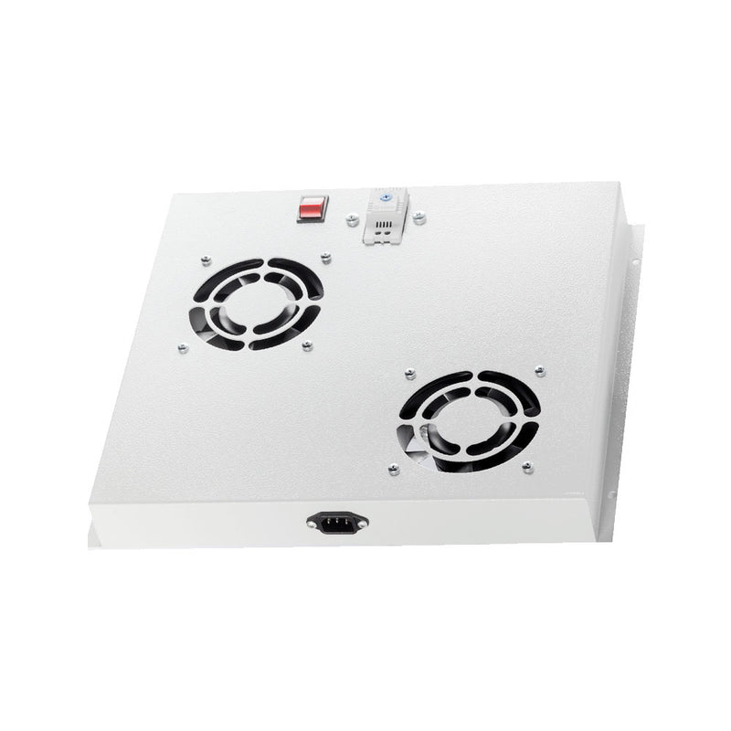 2-Pack 19" Outdoor Fan Module with Thermostat-Controlled On/Off Switch