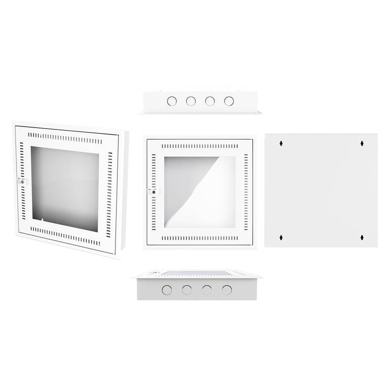 12U 600x120mm Wall-Mounted In-Wall FTTH Optical Network Termination Cabinet