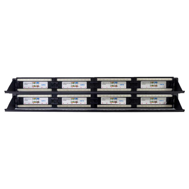19" 48 Port Cat6 Patch Panel Dolu