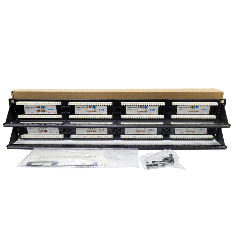 19" 48 Port Cat6 Patch Panel Dolu