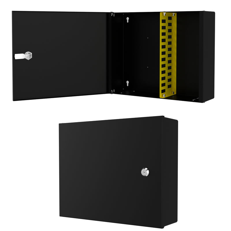 Wall-Mounted 24-Port LC Duplex Fiber Optic Box Complete Set