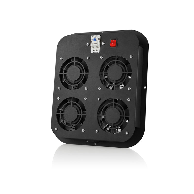 4-Pack 19" Fan Module with Thermostat-Controlled On/Off Switch