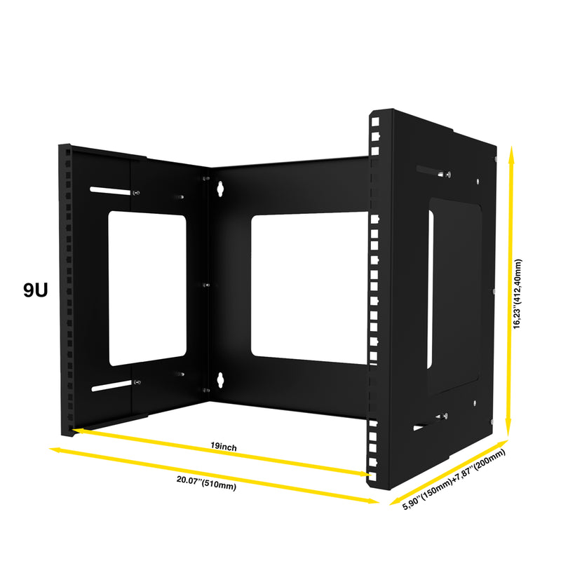 9U 19" Duvar Tipi Open Rack Kabinet