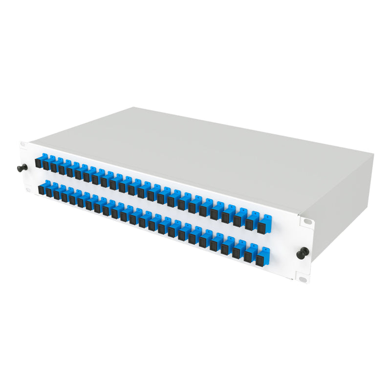 19" 2U 48 Port SC Simplex Fiber Optik Patch Panel Full(Dolu)