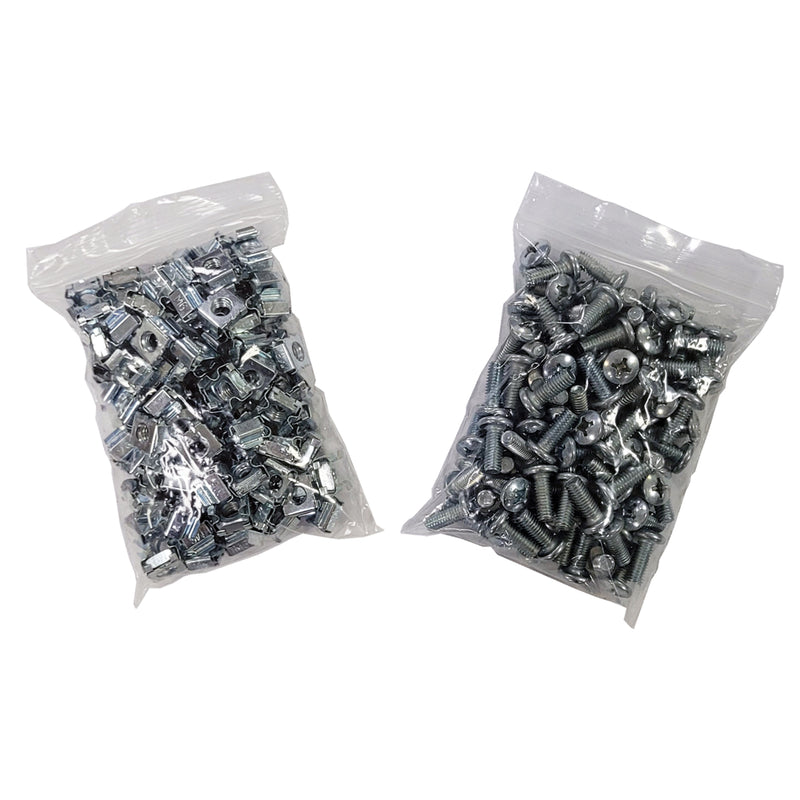 Rack Cabinet M6 Cage Nut and Screw Set (Pack of 100)