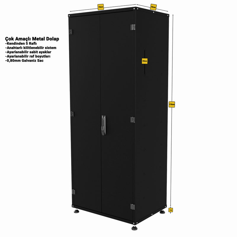 Free-Standing Multi-Purpose Cabinet RAL 9005
