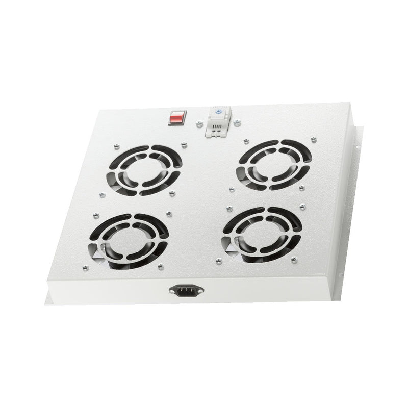 4-Pack 19" Outdoor Fan Module with Thermostat-Controlled On/Off Switch