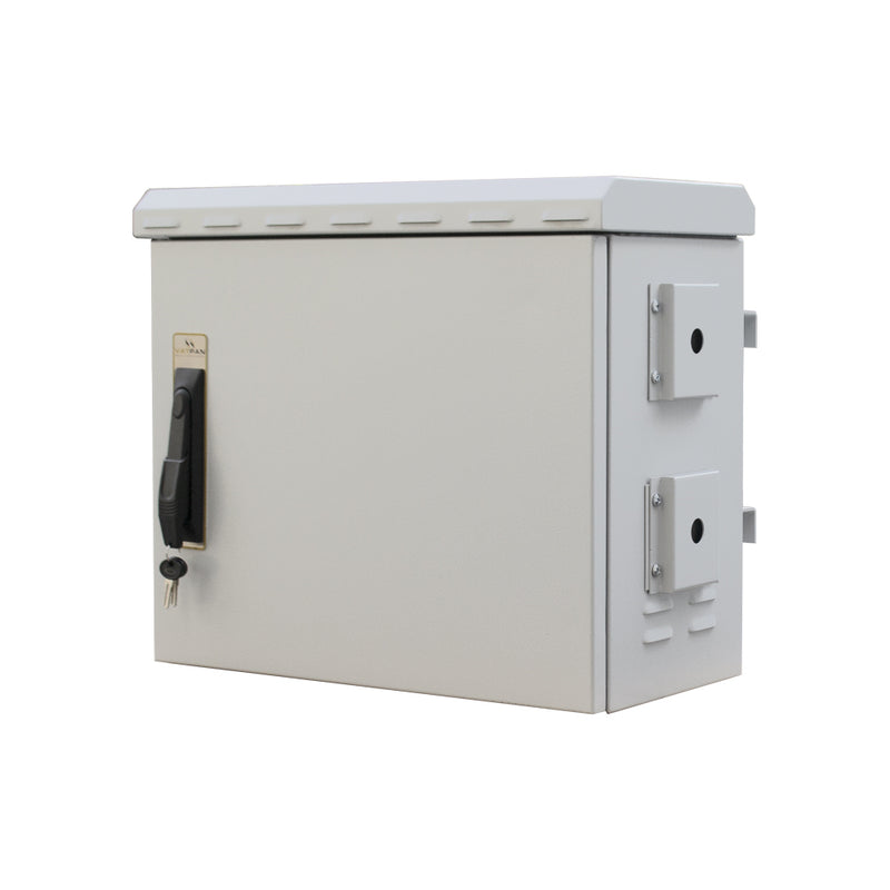 7U 19" 250mm Outdoor Mobese Pole-Mounted Rack Cabinet, Double-Walled