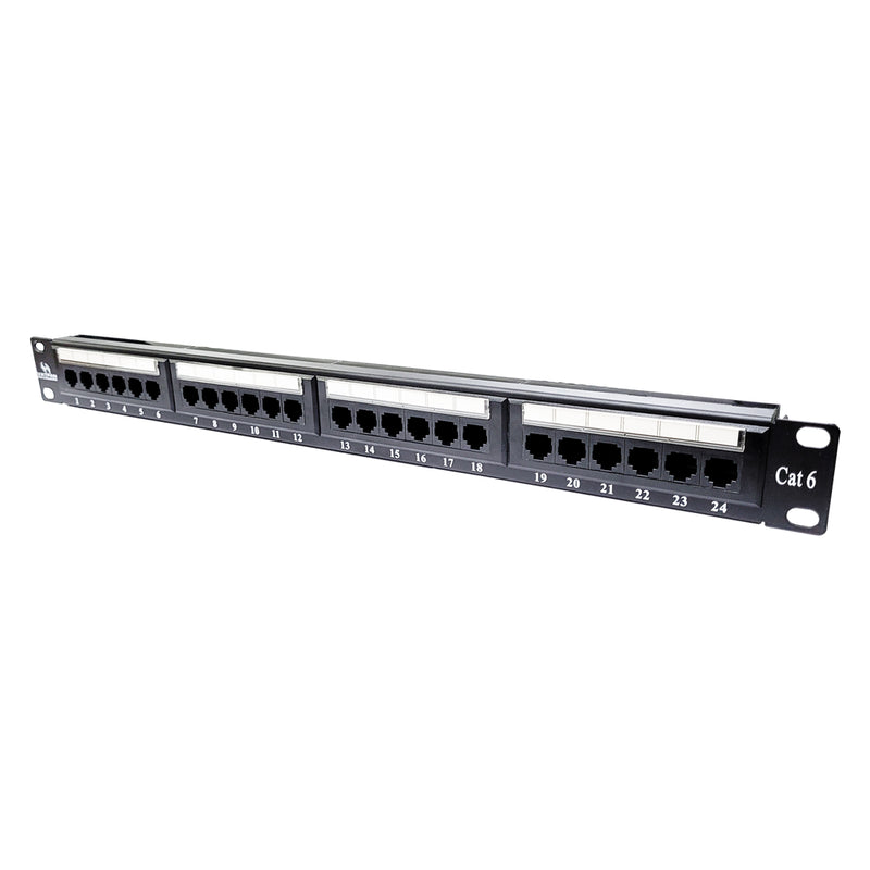 19" 24 Port Cat6 Patch Panel Dolu