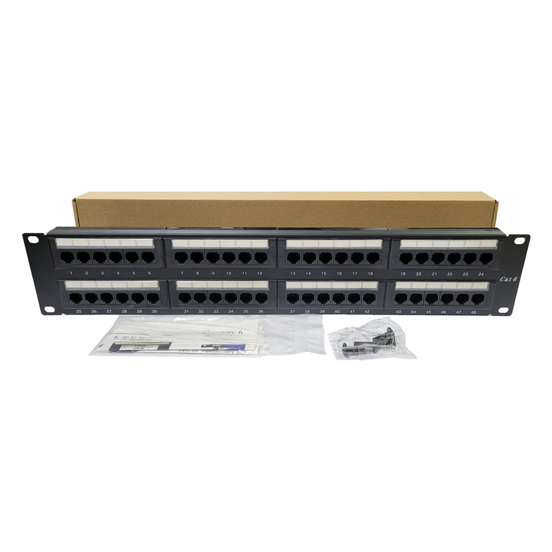 19" 48 Port Cat6 Patch Panel Dolu