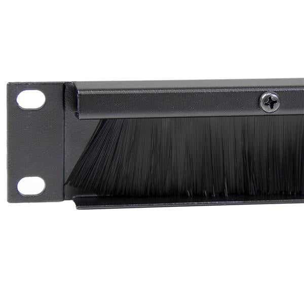 19" 1U Horizontal Cable Organizer with Brushes