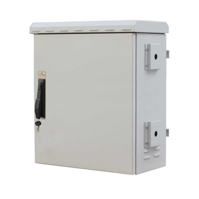 12U 19" 300mm Outdoor Mobese Pole-Mounted Rack Cabinet, Double-Walled