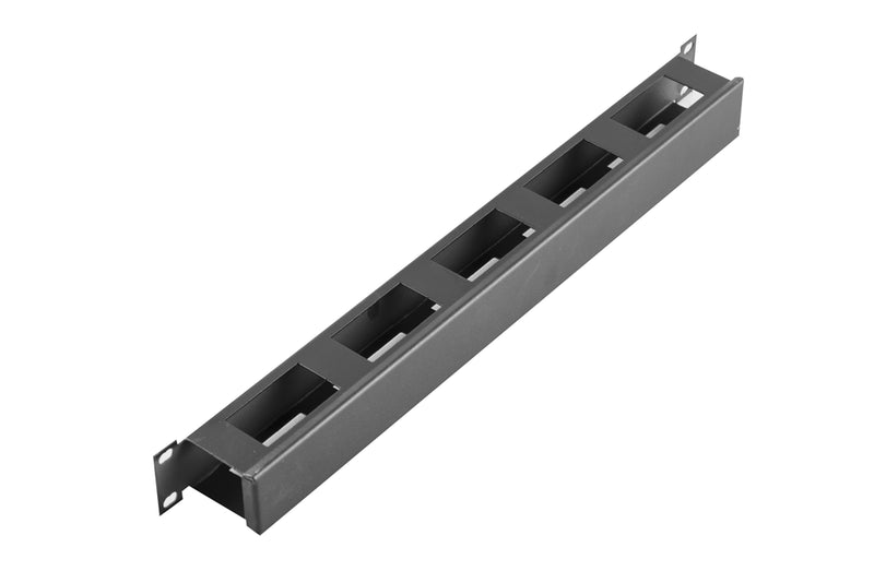 19" 1U Horizontal Cable Management Metal Organizer with Lid