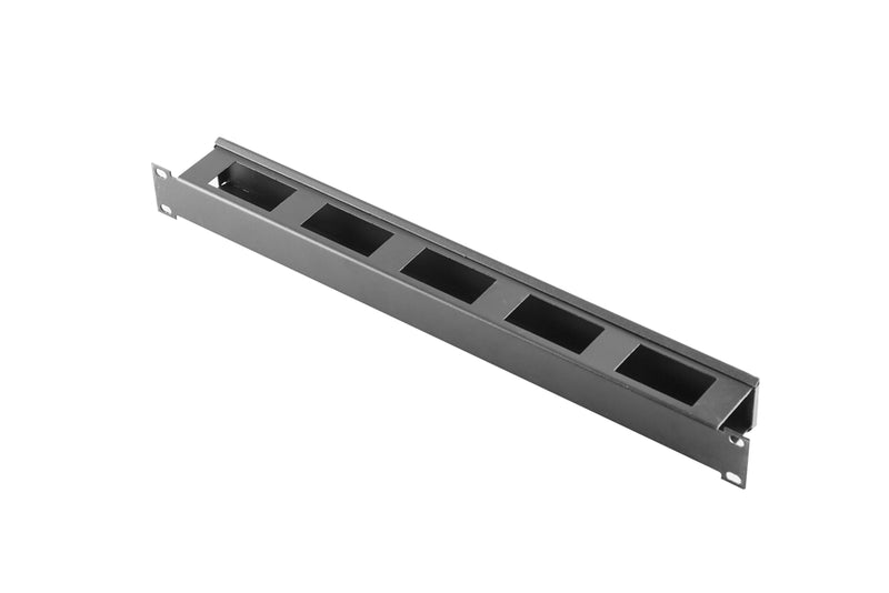 19" 1U Horizontal Cable Management Metal Organizer with Lid