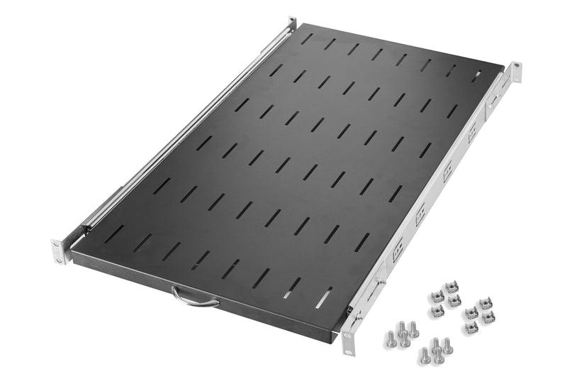 19" 1U Sliding Rack 800mm Black