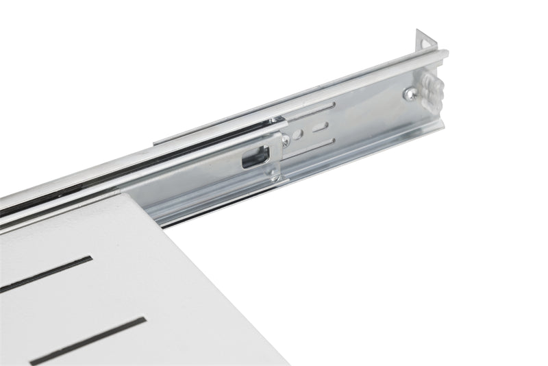 19" 1U Sliding Rack 400mm White