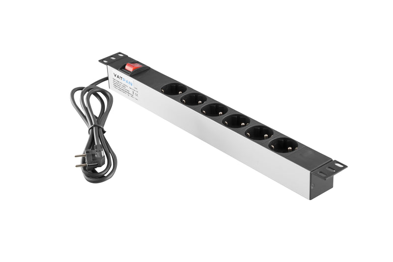 19" 6-Outlet Aluminum Group Outlet UPS