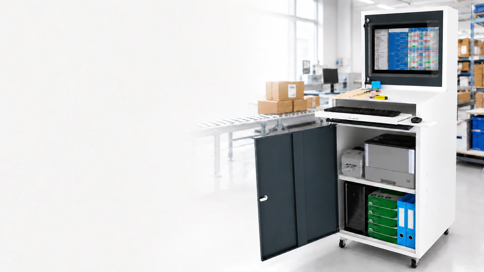 Mobile Industrial PC Cabinets