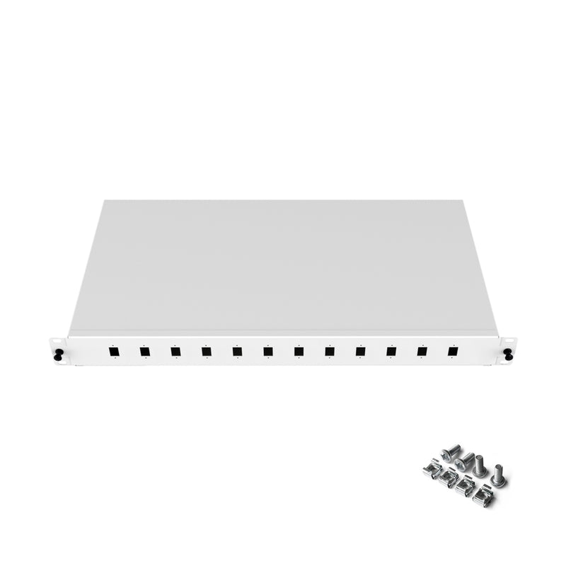 19" 1U 12 Port LC Duplex Fiber Optik Patch Panel Full(Dolu)