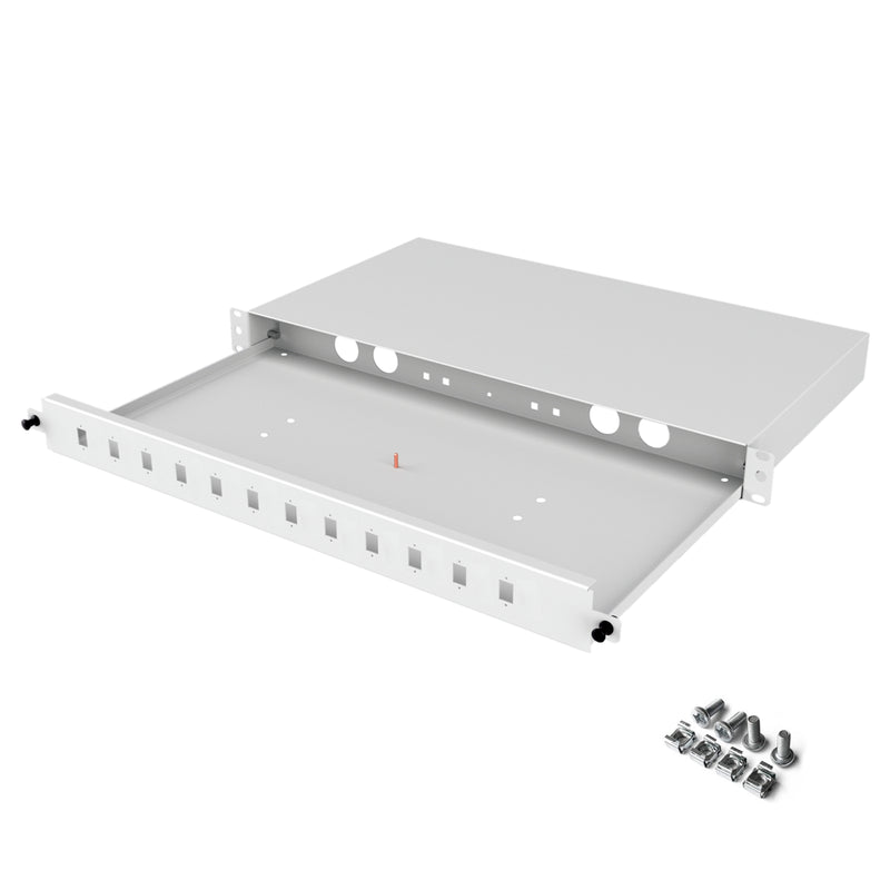 19" 1U 12 Port LC Duplex Fiber Optik Patch Panel Full(Dolu)