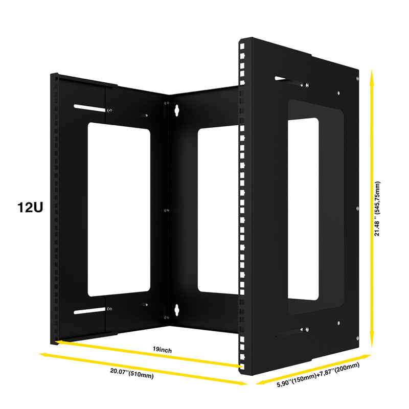 12U 19" Duvar Tipi Open Rack Kabinet