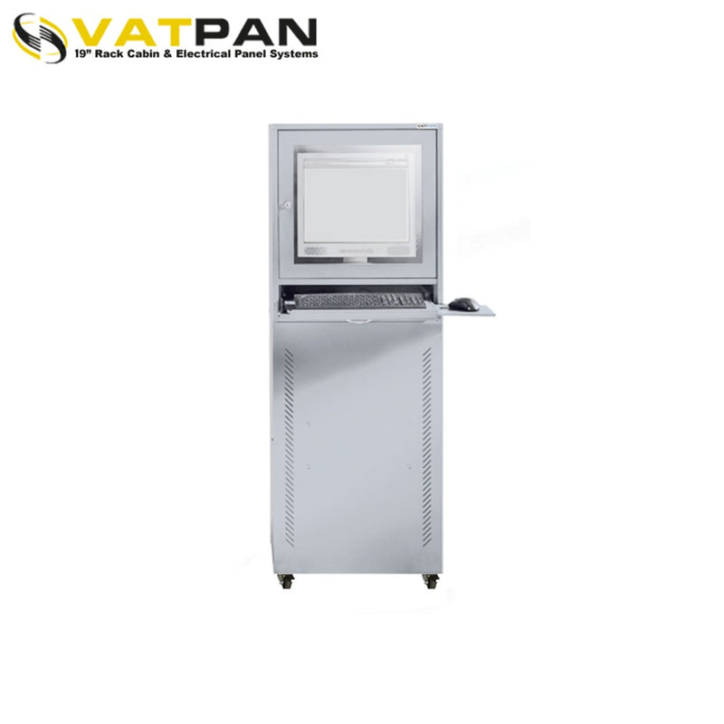Post-Mounted Industrial Computer Cabinet RAL 7035
