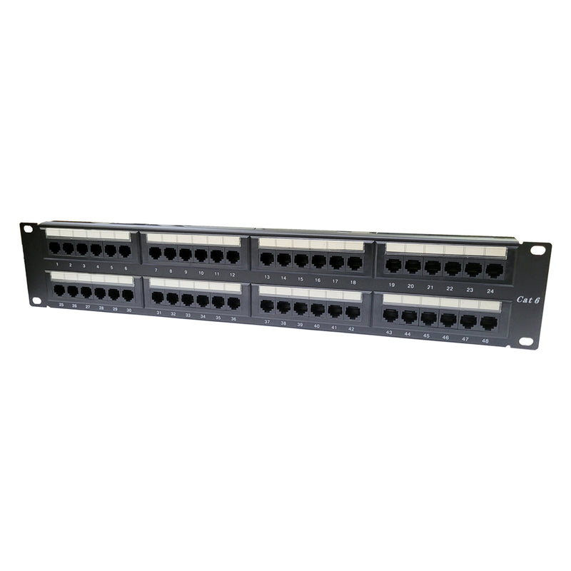 19" 48 Port Cat6 Patch Panel Dolu
