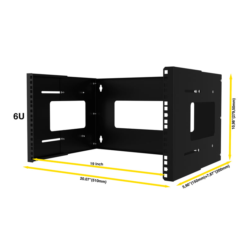 6U 19" Duvar Tipi Open Rack Kabinet