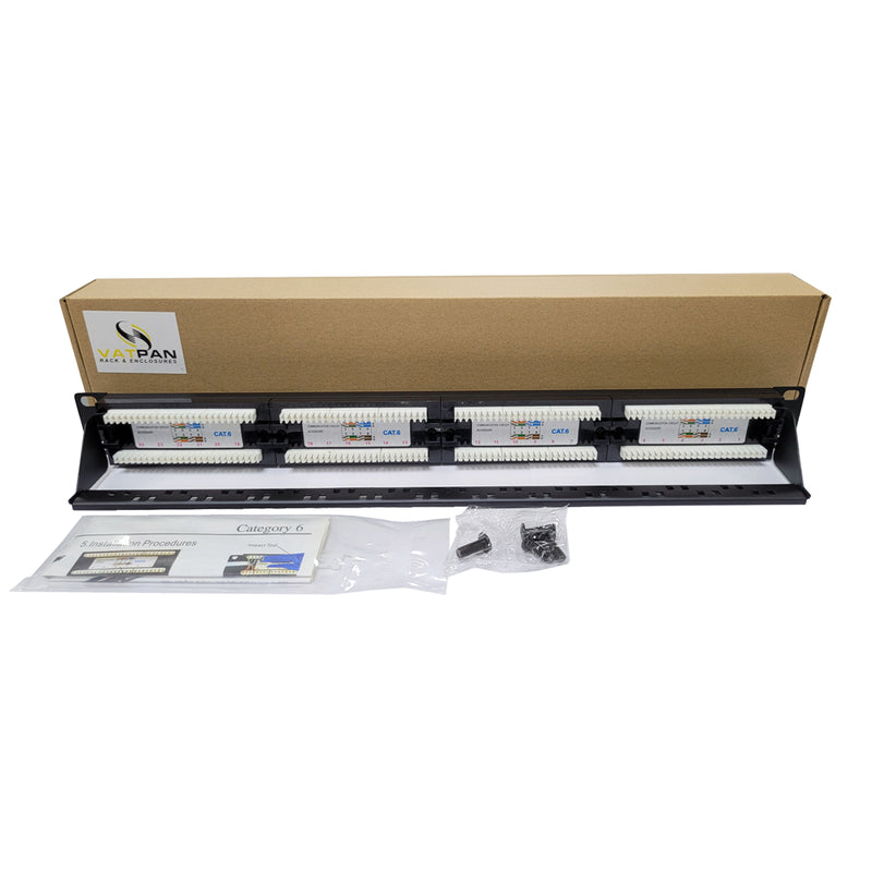 19" 24 Port Cat6 Patch Panel Dolu