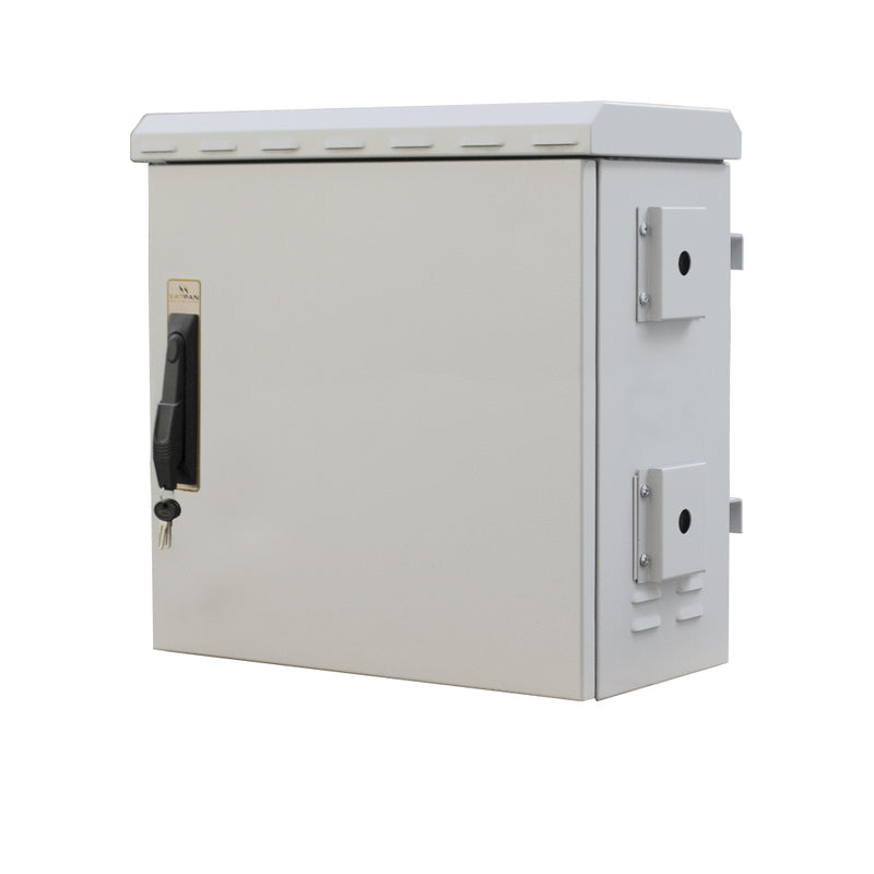 9U 19" 250mm Outdoor Mobese Pole-Mounted Rack Cabinet, Double-Walled
