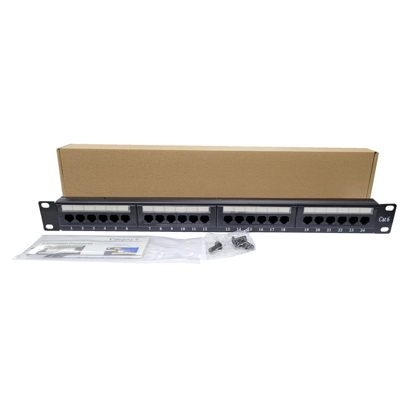 19" 24 Port Cat6 Patch Panel Dolu