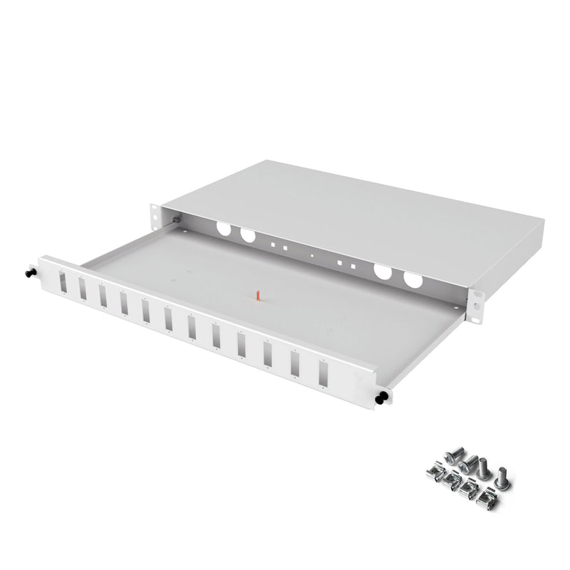 19" 1U 12 Port SC Duplex Fiber Optik Patch Panel Full(Dolu)
