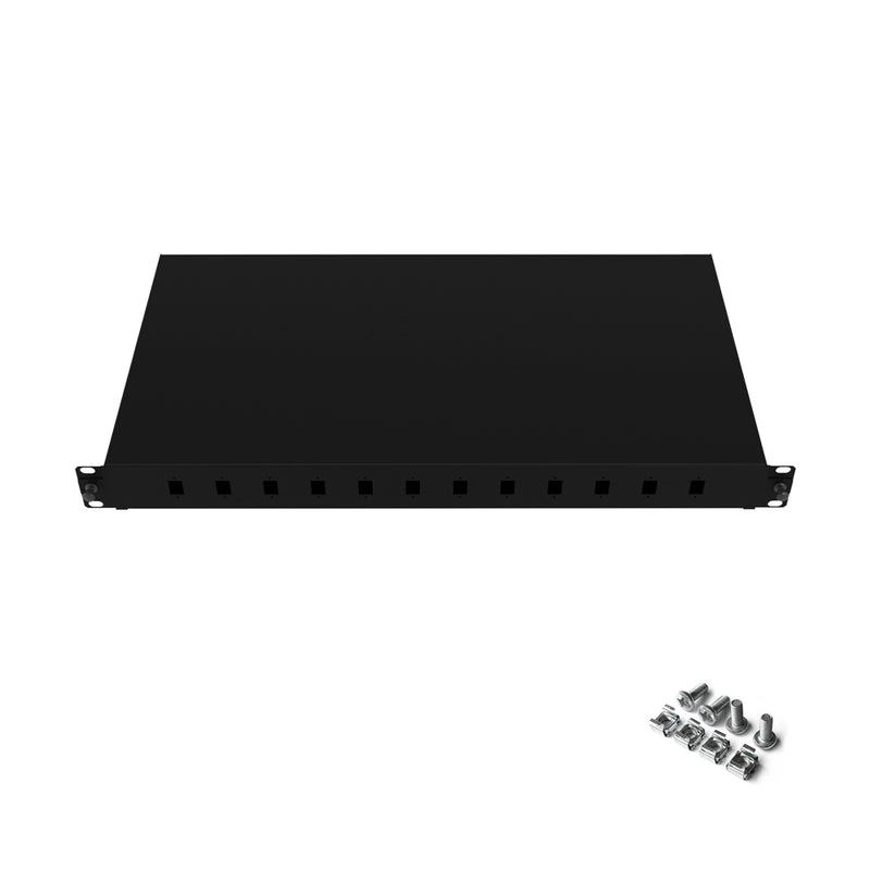 19" 1U 12 Port LC Duplex Fiber Optik Patch Panel Full(Dolu)