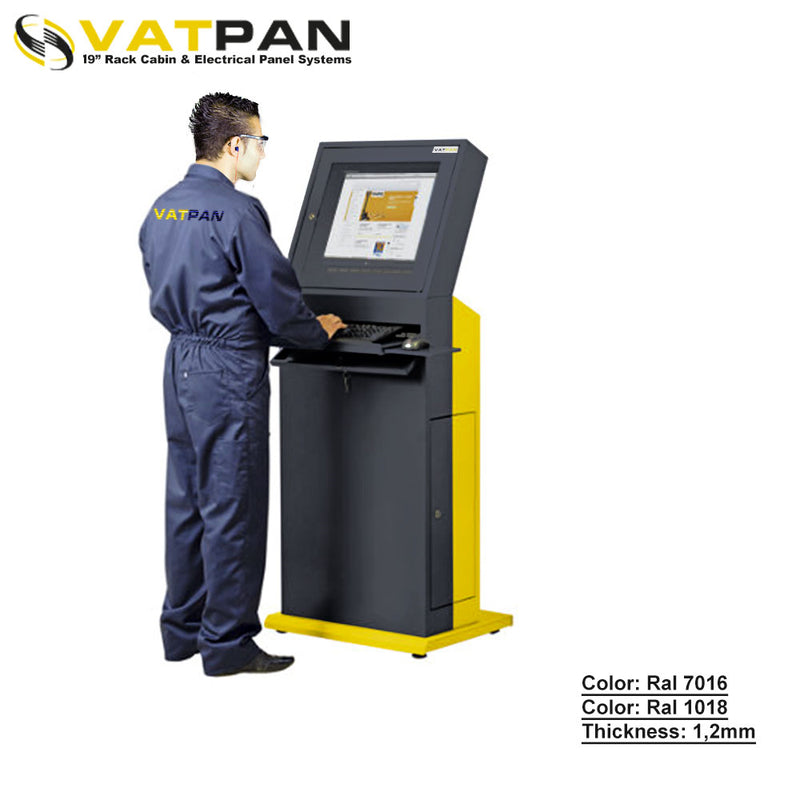 Freestanding Industrial Computer Cabinet RAL 1018 V.1
