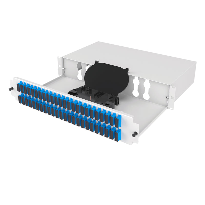 19" 2U 48 Port SC Duplex Fiber Optik Patch Panel Full(Dolu)